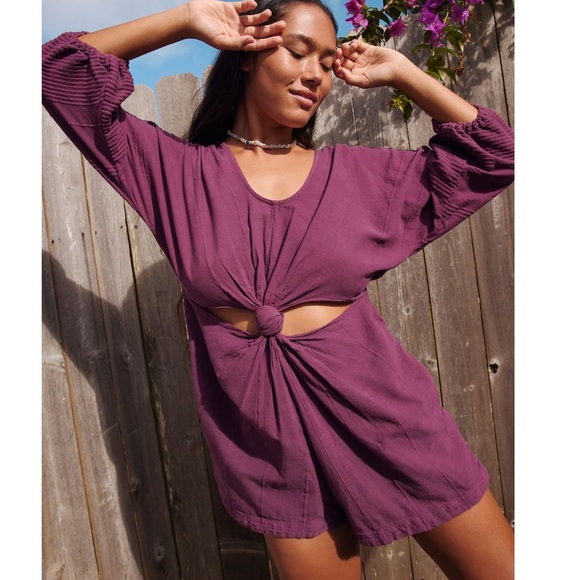 Free People - Knotty but Nice Romper - Size S - Picture 2 of 4